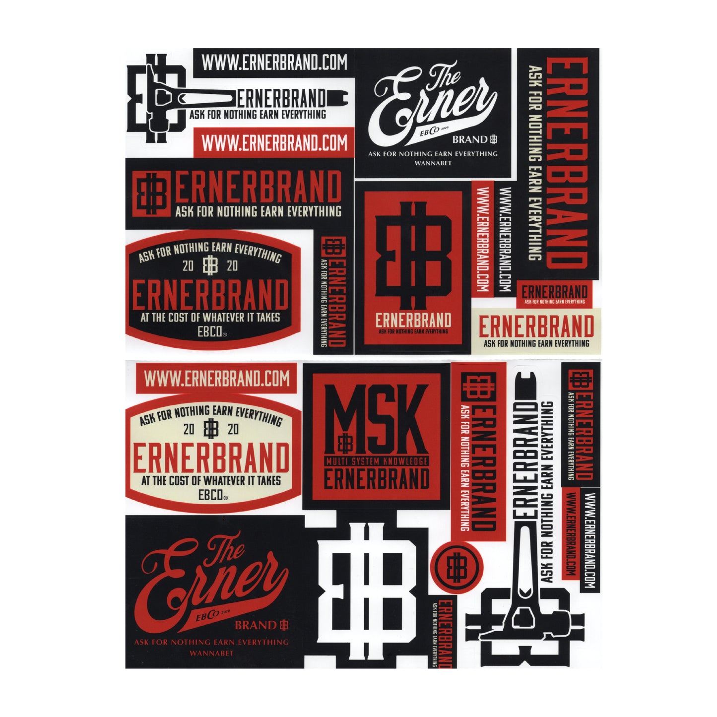ERNER BRAND STICKER SHEET